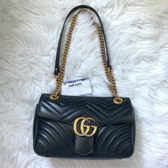 Gucci Handbags - Gucci Marmont small crossbody black shoulder bag